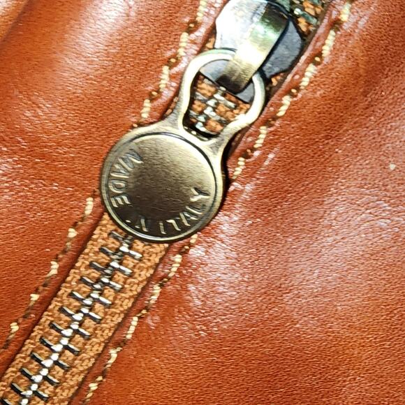 DEL BORGO ITALIAN LEATHER BROWN CROSSBODY BAG - Picture 10 of 13